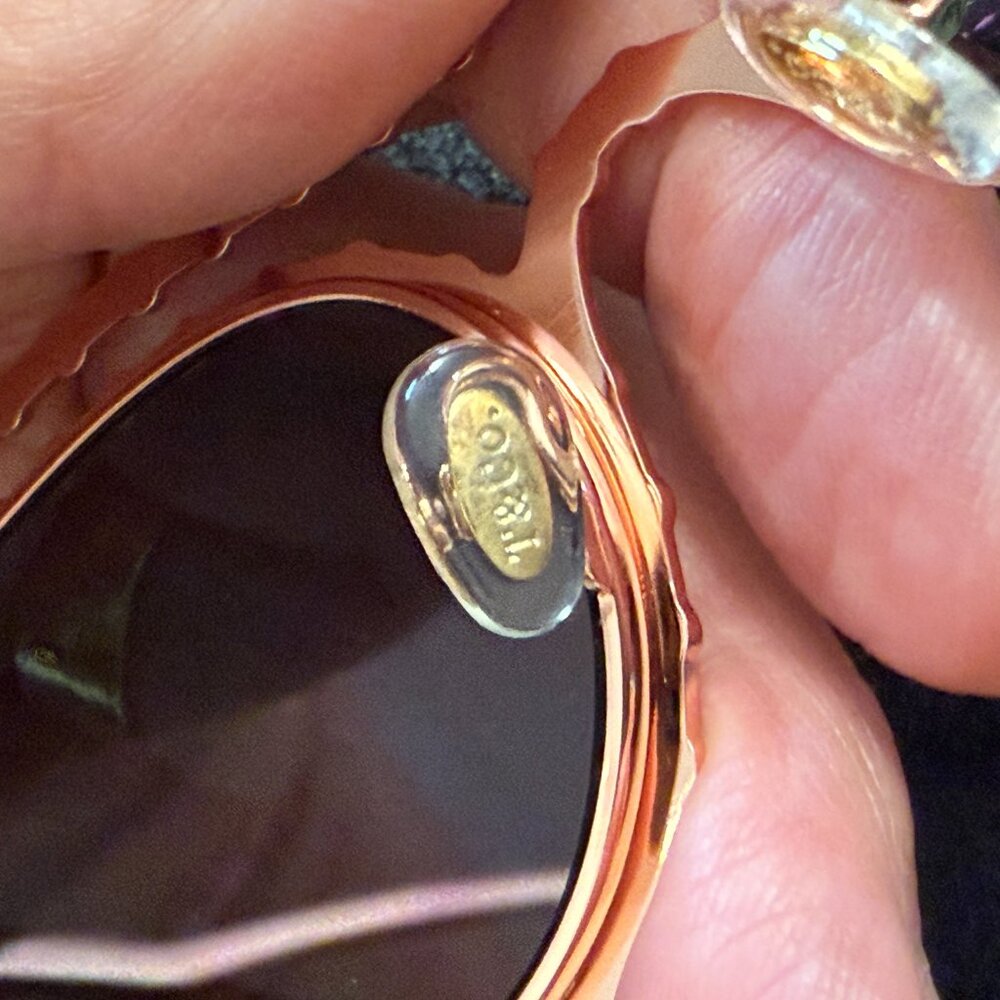 Tiffany Eyewear Sunglasses in Rose Gold-plated Metal with Mirrored Lenses NWT - Picture 7 of 15
